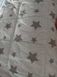 Colcha alchoada com estrelas beje cama colchão 1.50,cm
