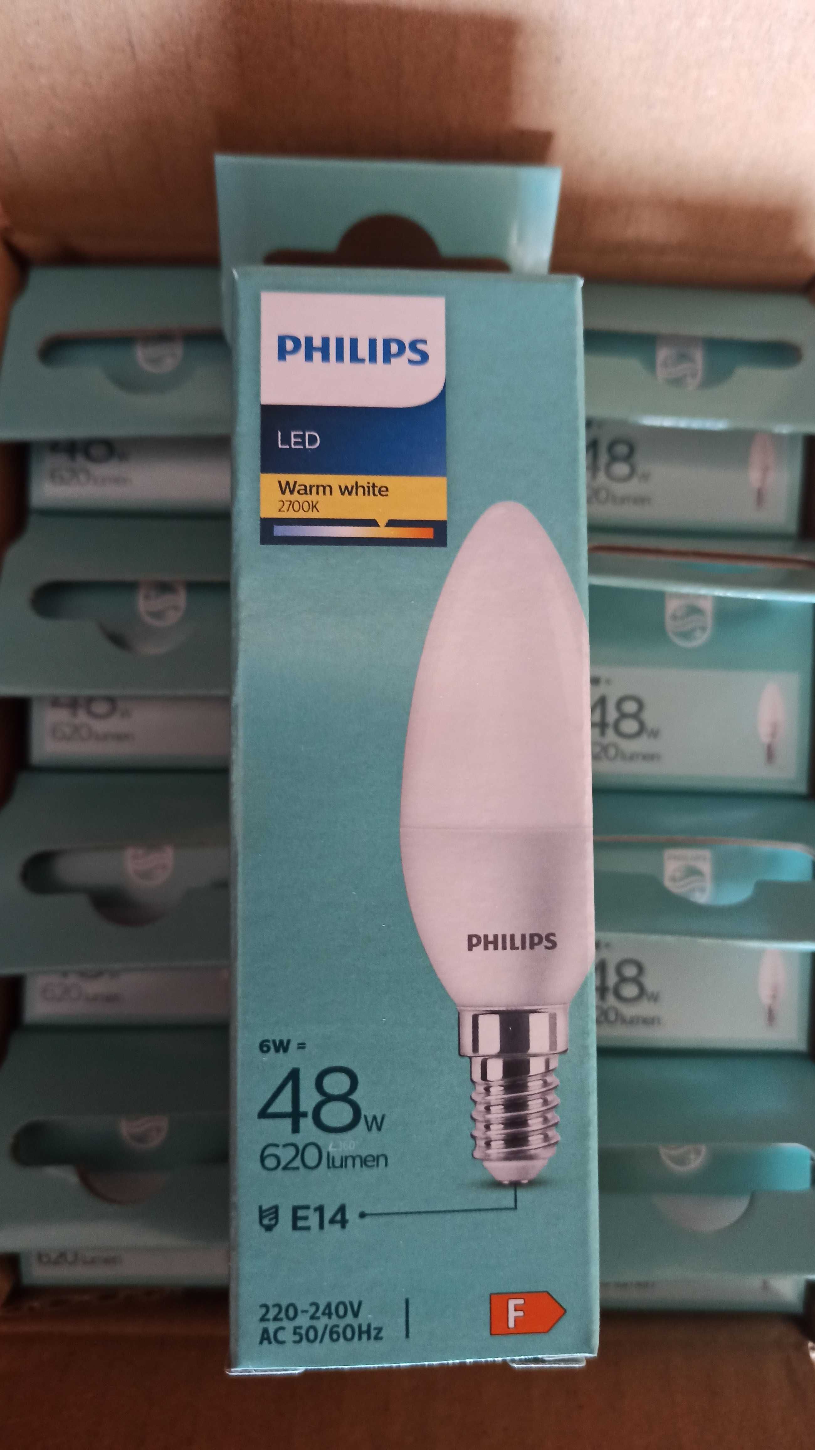 Лампа світлодіодна Philips 6 Вт 48 W E14 220 В 2700 К