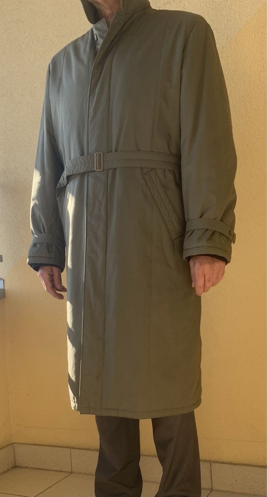 Elegancki, długi płaszcz męski