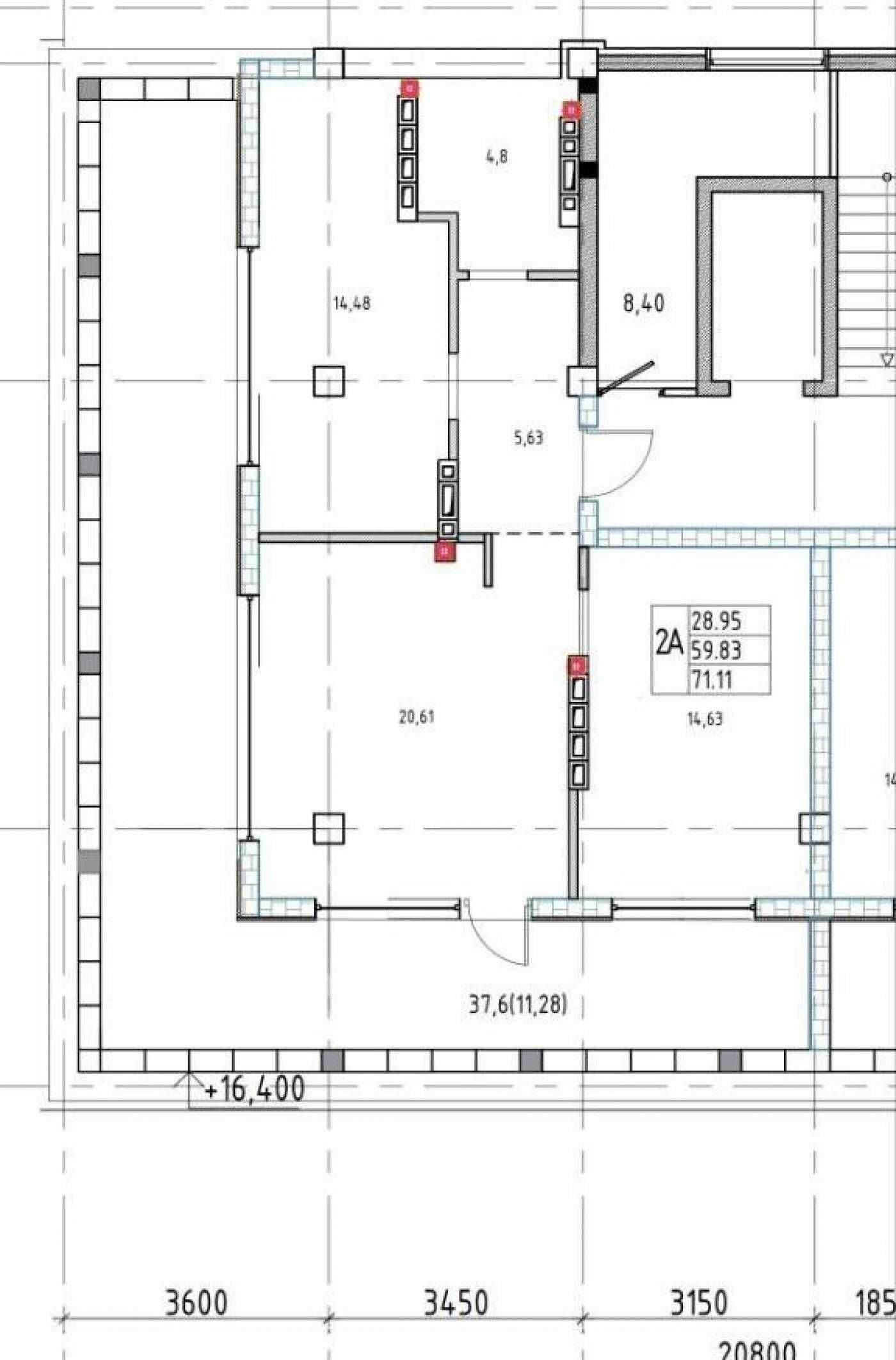 В продаже 2 комнатная квартира с Террасой 36 КВ м в Аркадии.10076