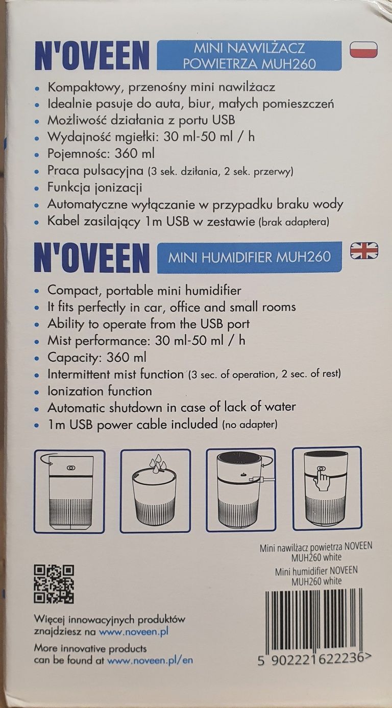 Nawilżacz powietrza Noveen MUH26