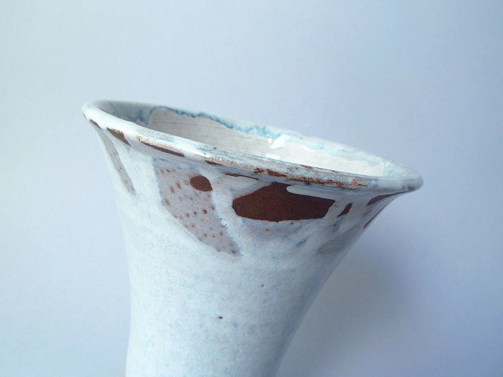 duński design ceramiczny wazon szkliwiony