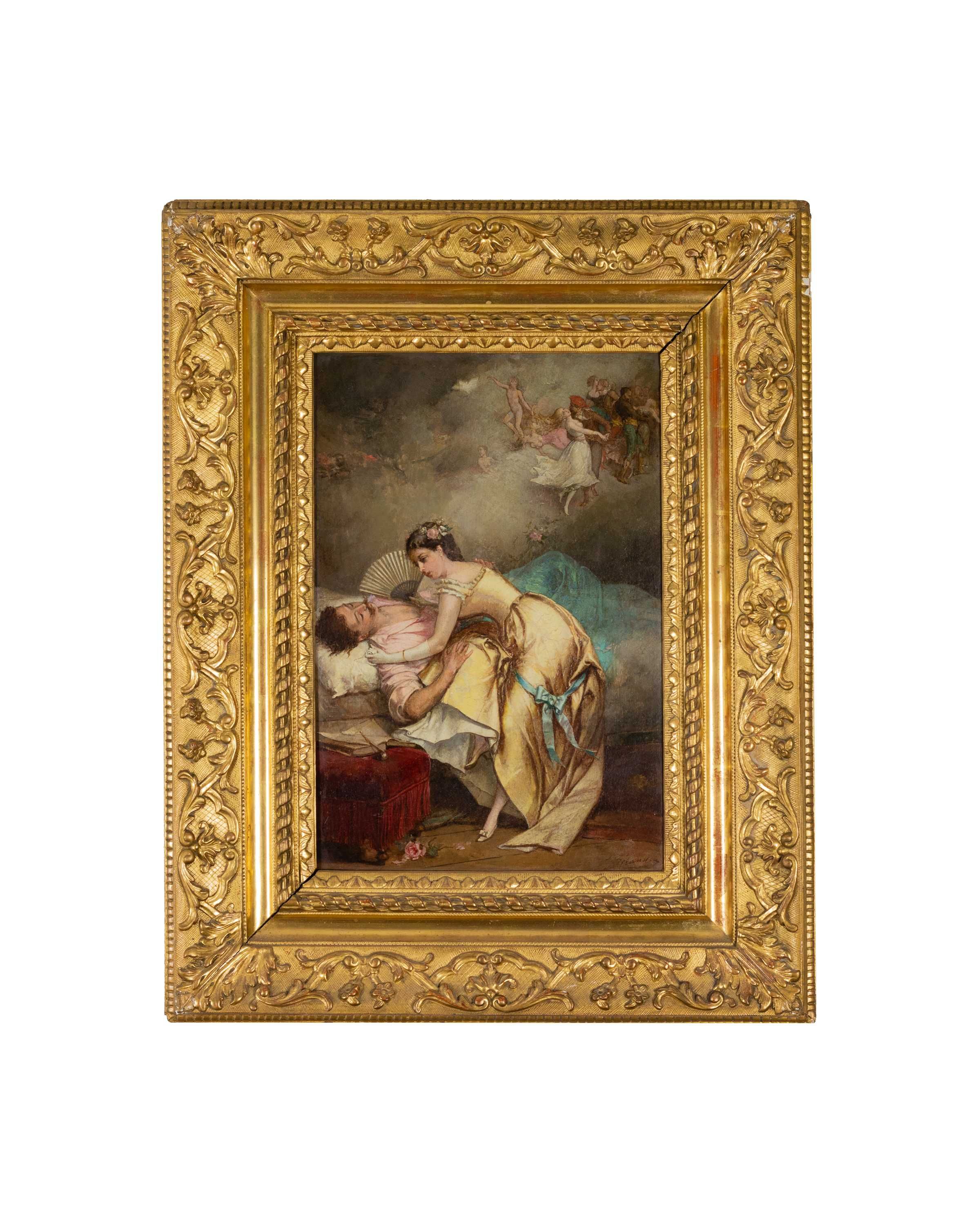 Pintura cena galante Emile Beranger Romantismo | século XIX