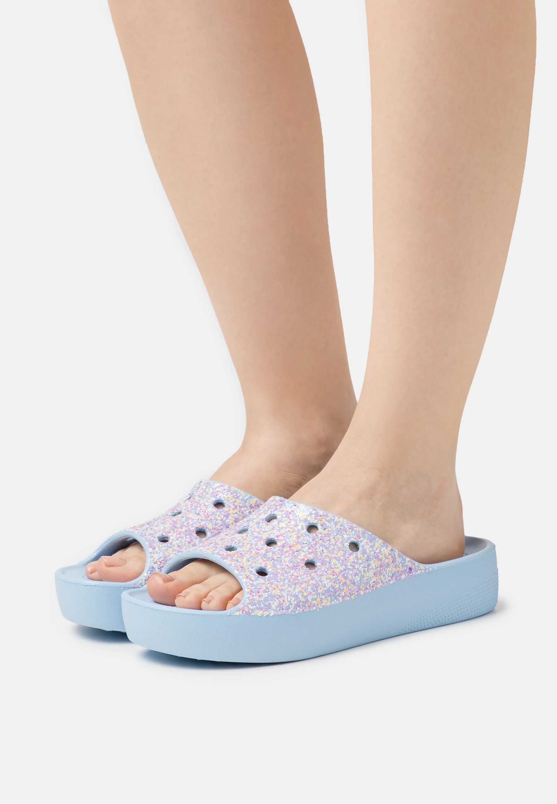 Шльопанці крокс Crocs Classic Platform Glitter Slide, 37-40