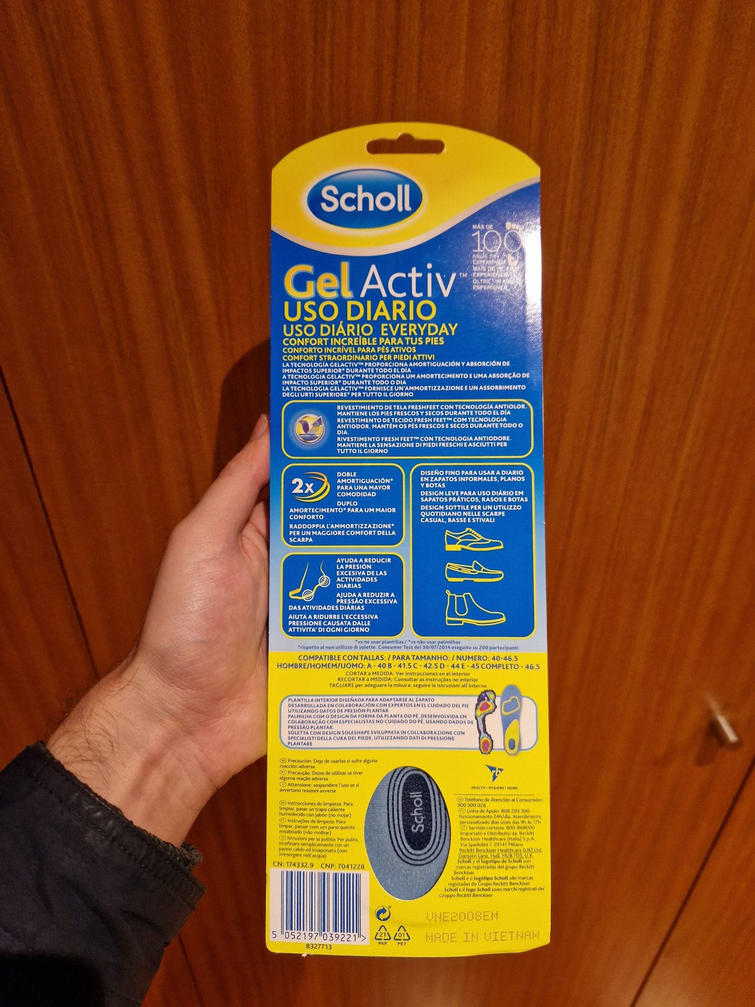 Palmilha gel Scholl