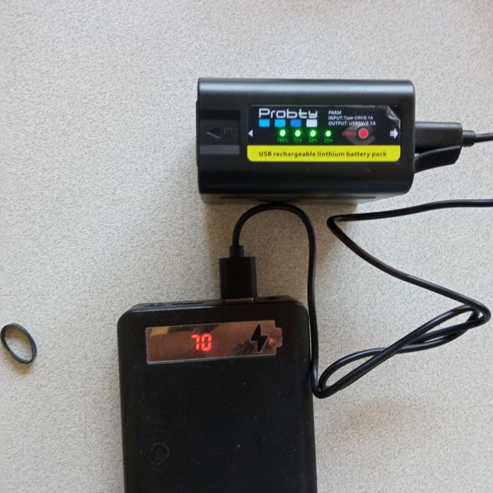 Акумулятор Probty NP-F980Exp (Sony NP-F970) з USB-C входом та кабелем
