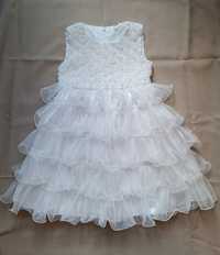 Сукня святкова, плаття на випускний, біле, нарядне на 6-7 років