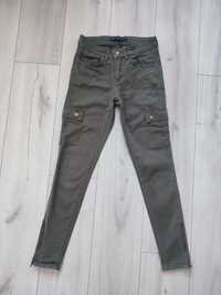 Spodnie khaki bojówki z kieszeniami r.34/XS/158/164