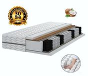 Materac Kieszeniowy sprężynowy 160x200 Kokos PREMIUM 24cm Pocket H3/H4