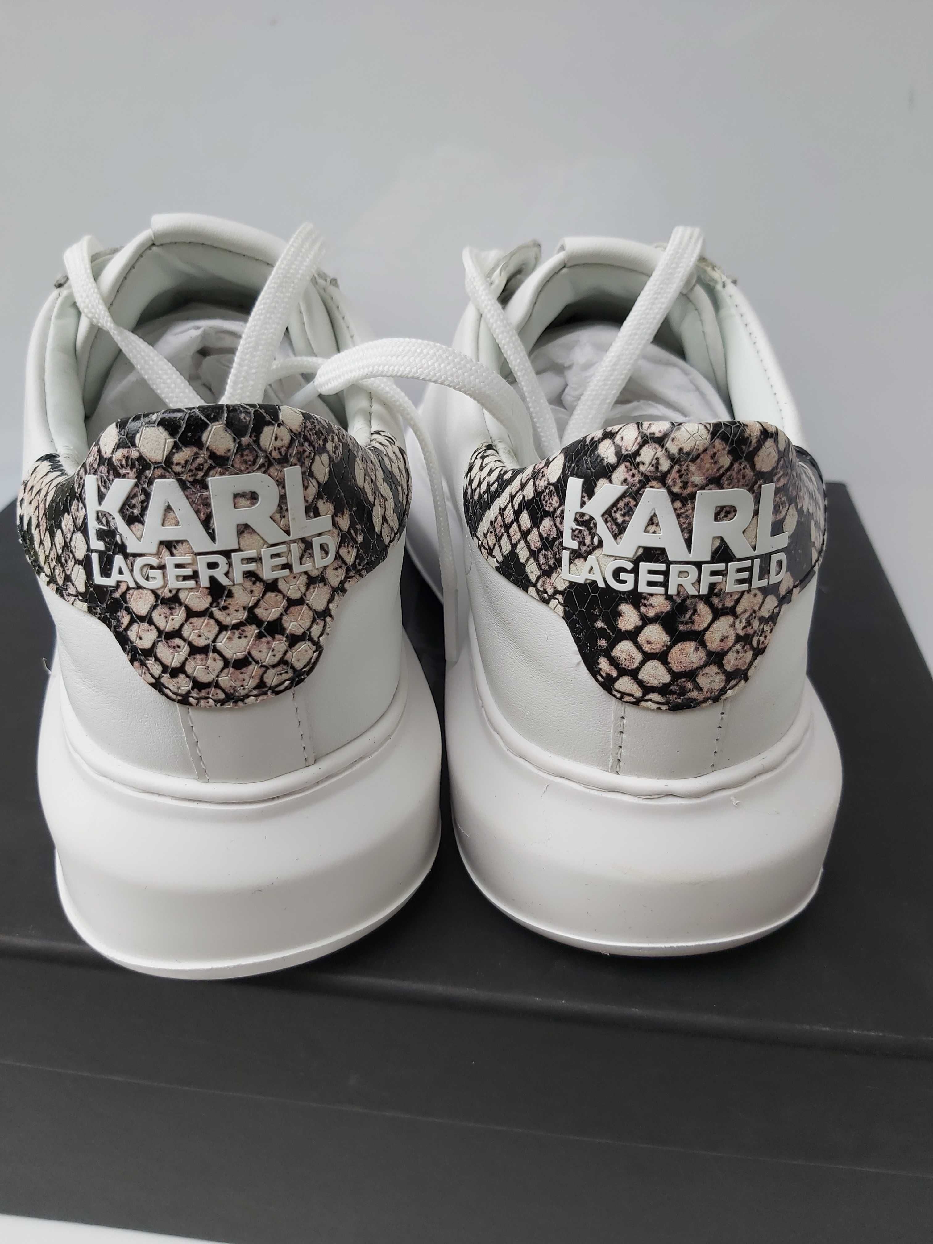 NOWE sneakersy KARL LAGERFELD rozmiar 37 tenisówki buty białe skóra