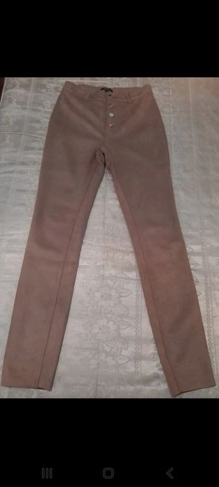 Calças/ Leggins beges tamanho 34 XS Kiabi