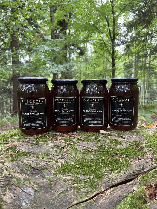 Miód spadziowy-spadź iglasta        1xsłoik 450g/350ml