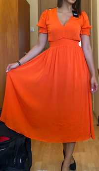 Pomarańczowa sukienka DKNY - rozmiar M