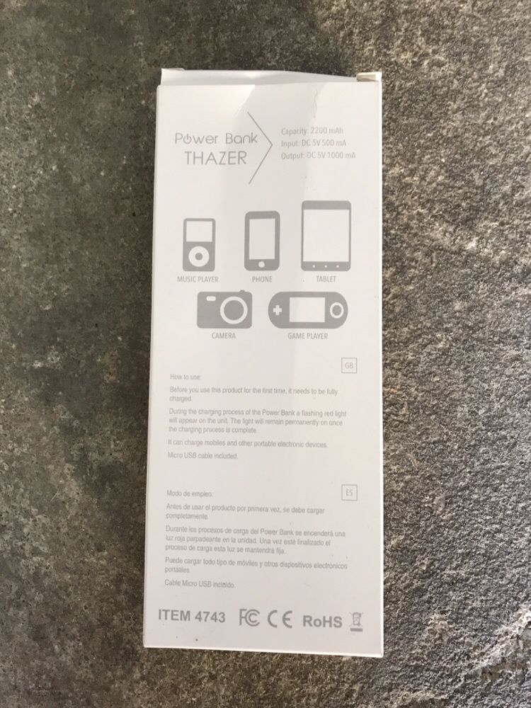 Conjunto de 10 unidades de Power bank 2200mAh