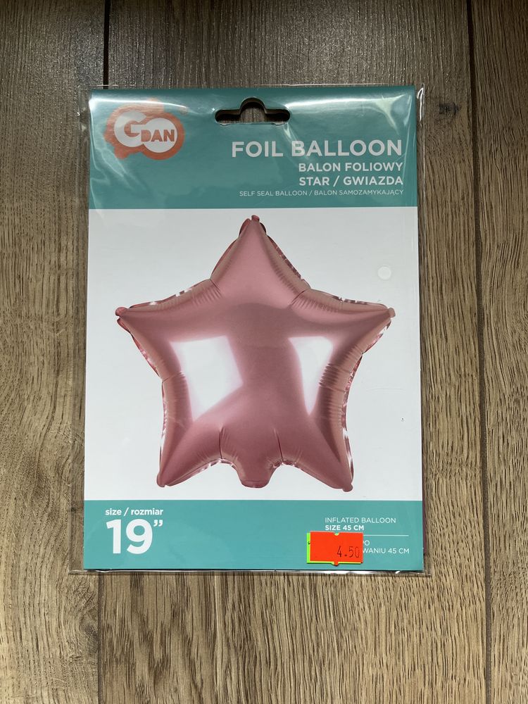 Balon Fioletowy Matowy Gwiazda, 19"