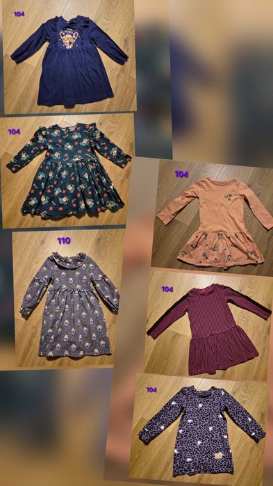 Mega paka ubrań dla dziewczynki. 3zł za sztukę. Rozmiar 104-116