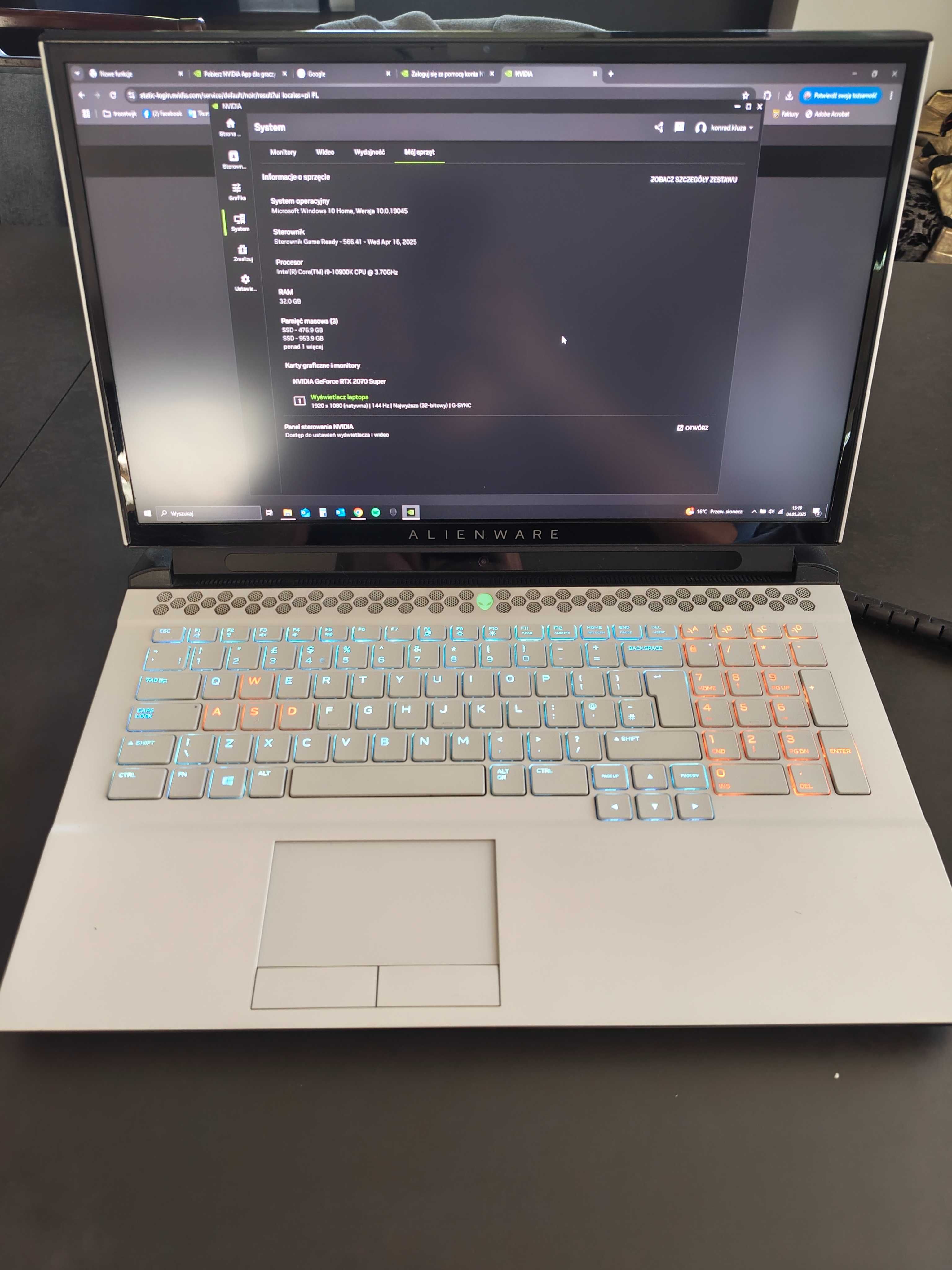 Alienware Area -51m R2 , 17,3  , i9-10900K,  RTX 2070 SUPER