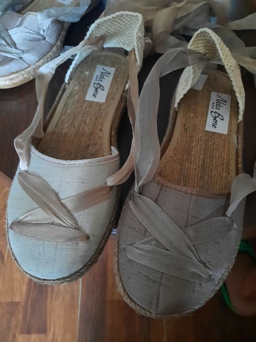 Еспадрильи-балетки с лентами