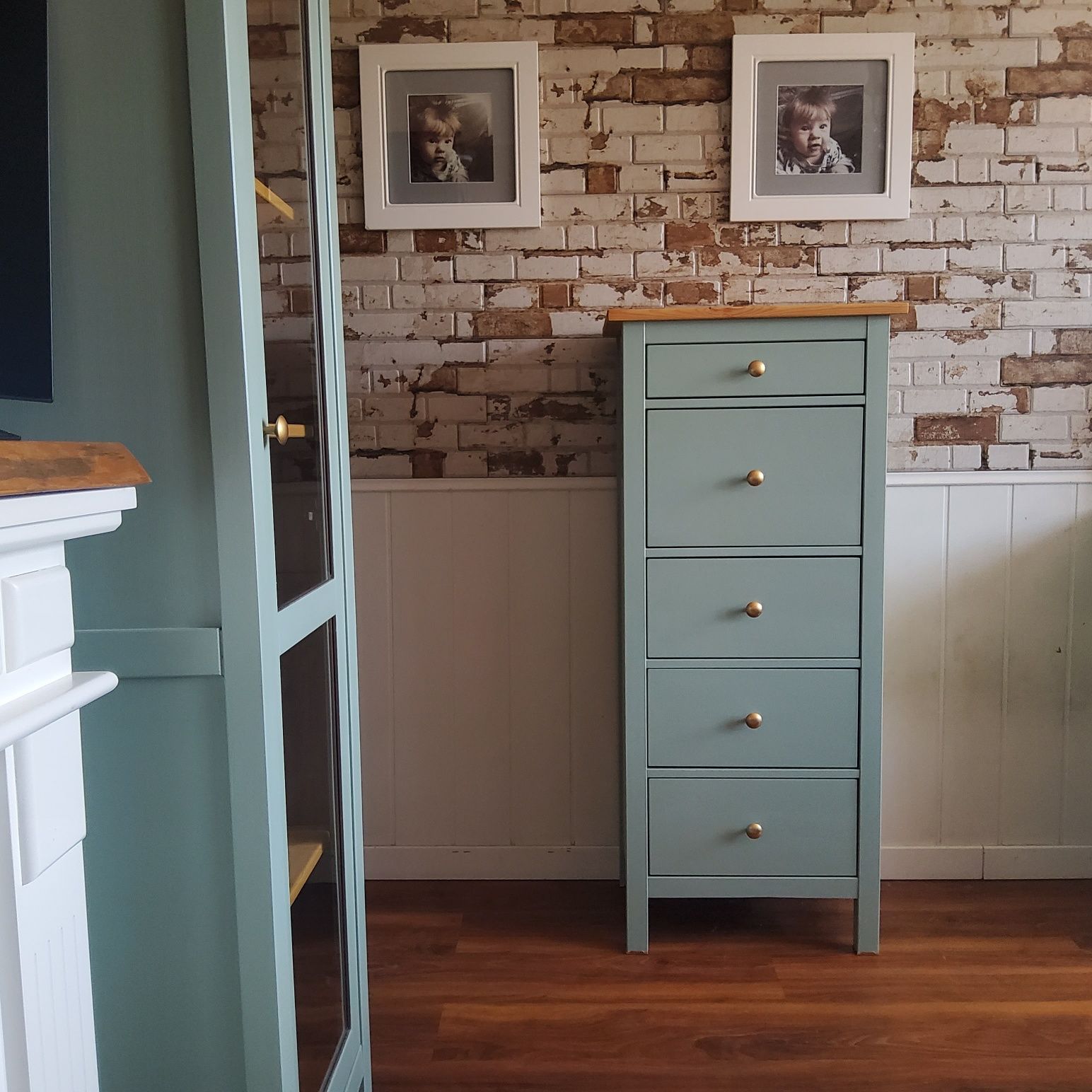 Komoda drewniana slupek ikea hemnes szafka leksvik szafa biurko