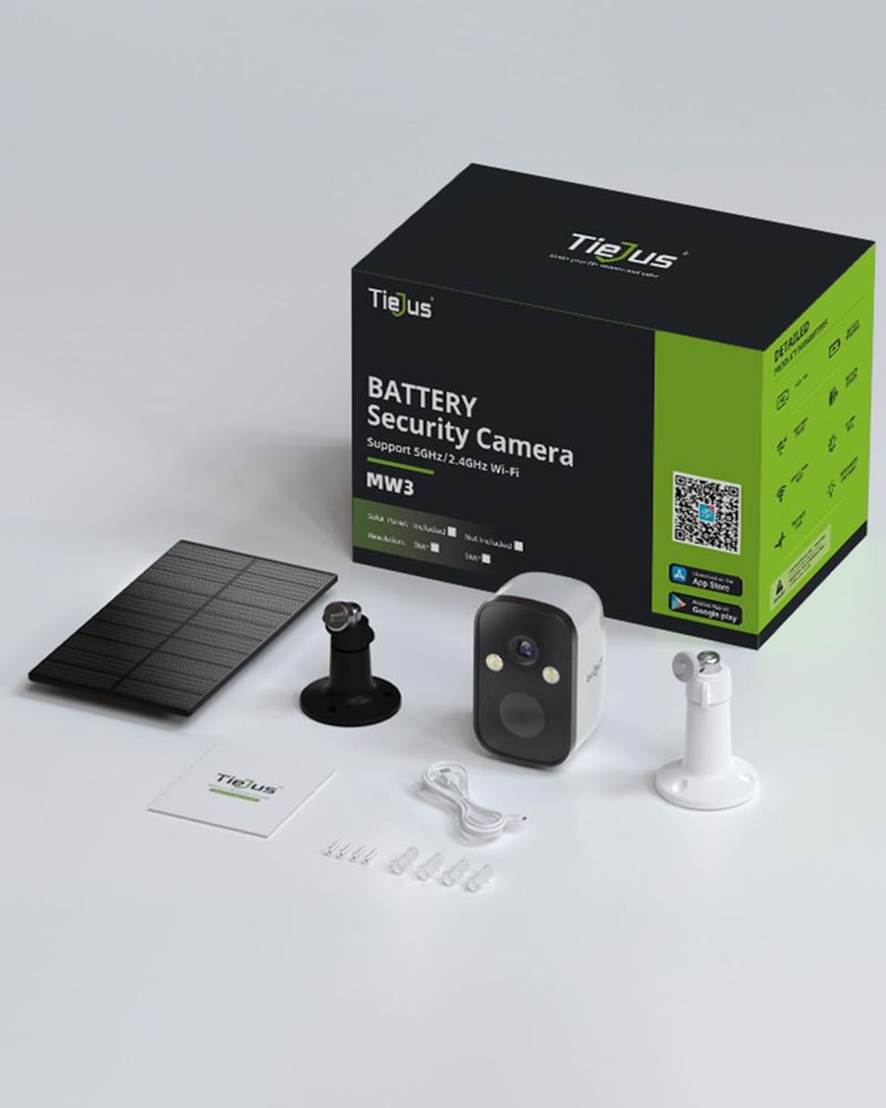 камера mw3 tiejus wi-fi 2,4-5G с солнечной панелью