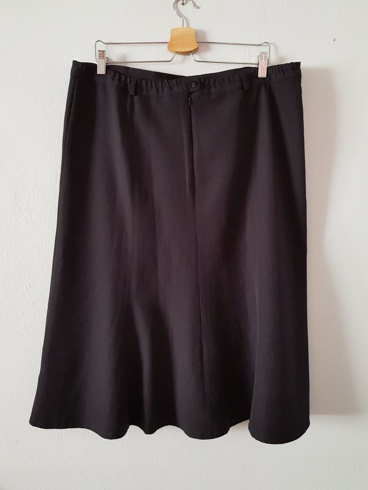 Czarna spódnica midi dłuższa, Daxon, rozmiar 48