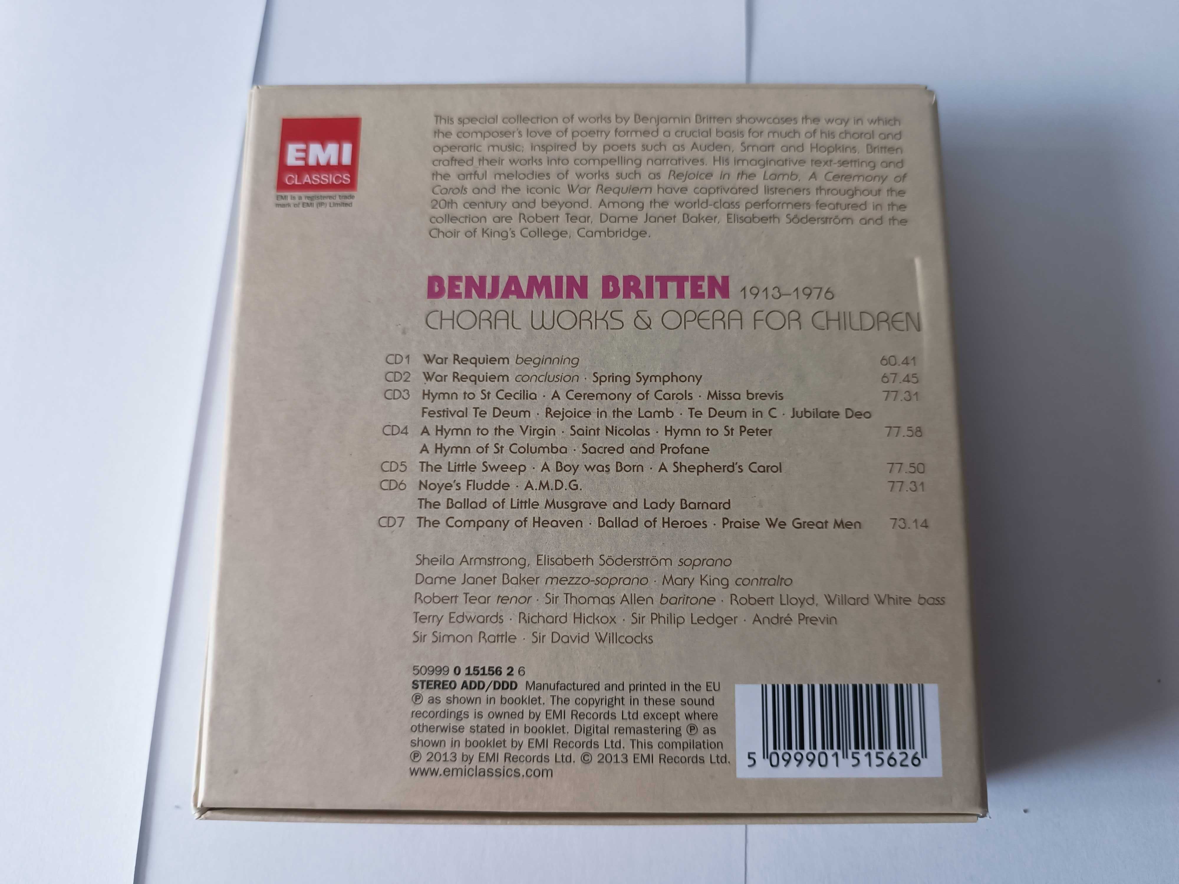 Benjamin BRITTEN - Choral Works & Opera For Children - 7 CD