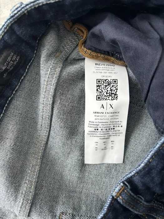 Джинси чоловічі Armani Exchange 33 розмір сині фірмові