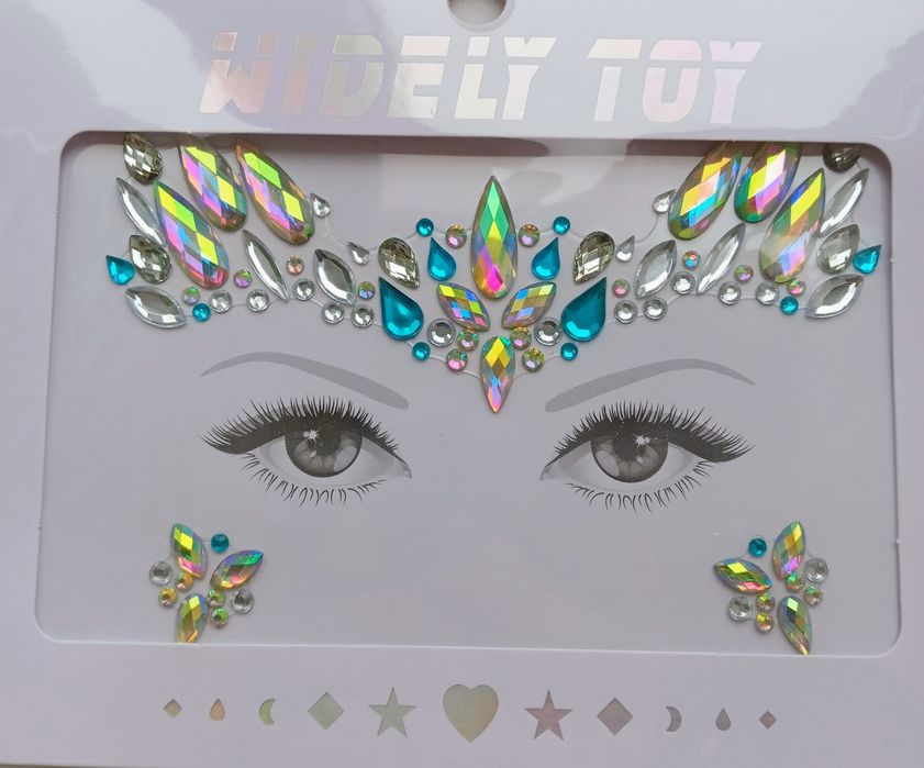 Стразы на грудь, тело и лицо, пестисы