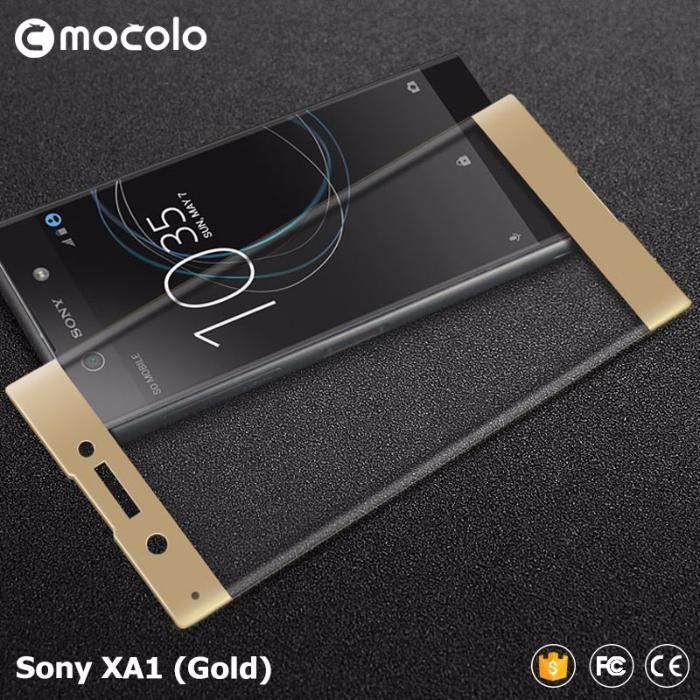 3D защитное стекло Mocolo Sony XA1 (White, Gold)