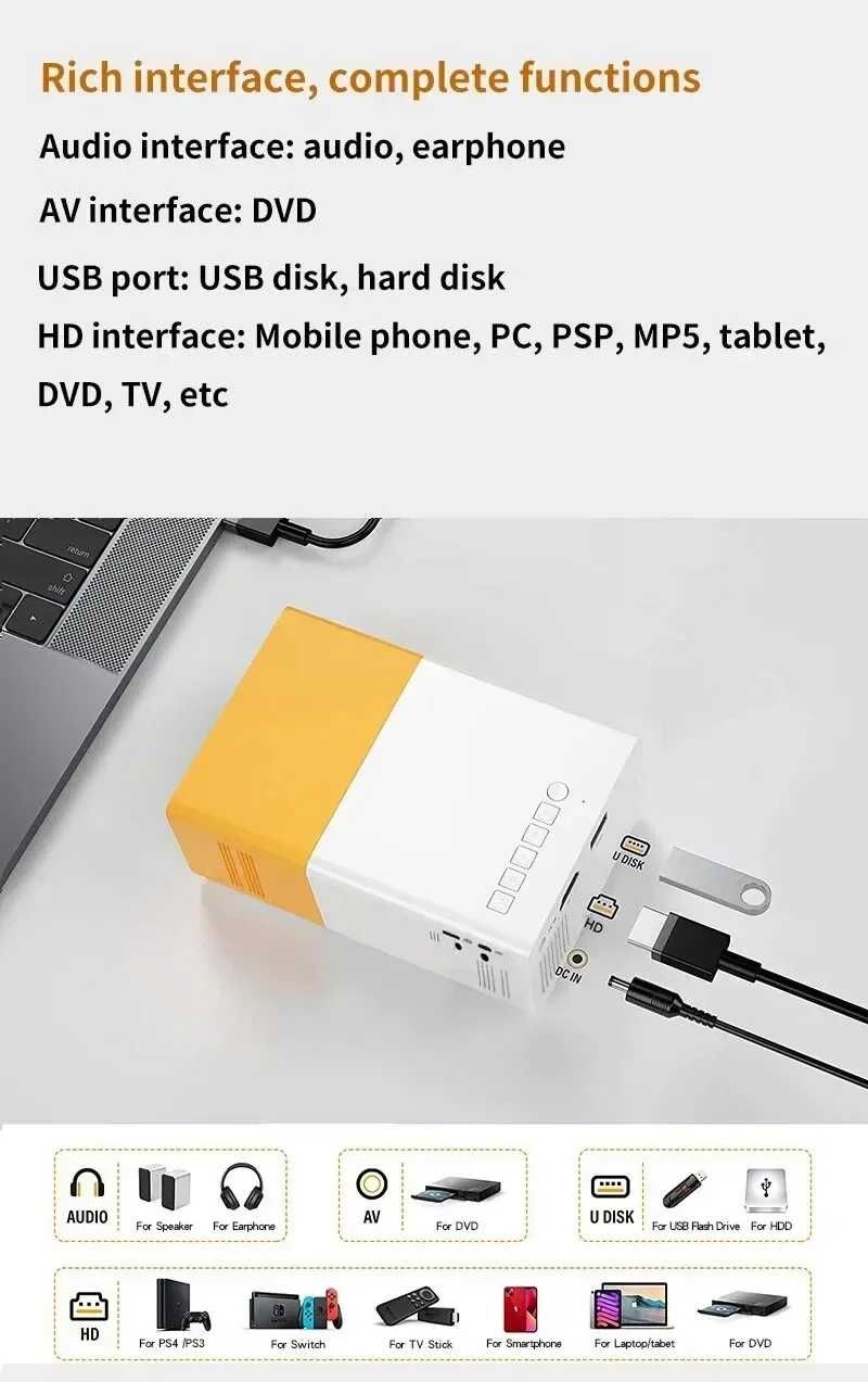 Projetor inteligente 1000 L 
WiFi 6 Bluetooth 5.3, Android 12  4KHD
