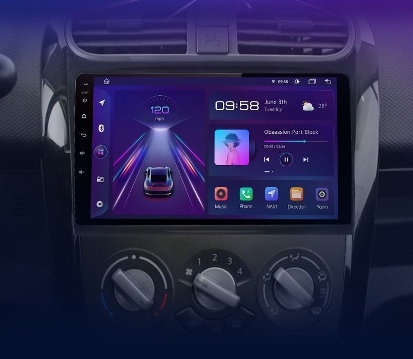 Radio Android CarPlay Suzuki Splash/Ritz Opel Agila 2008–2014