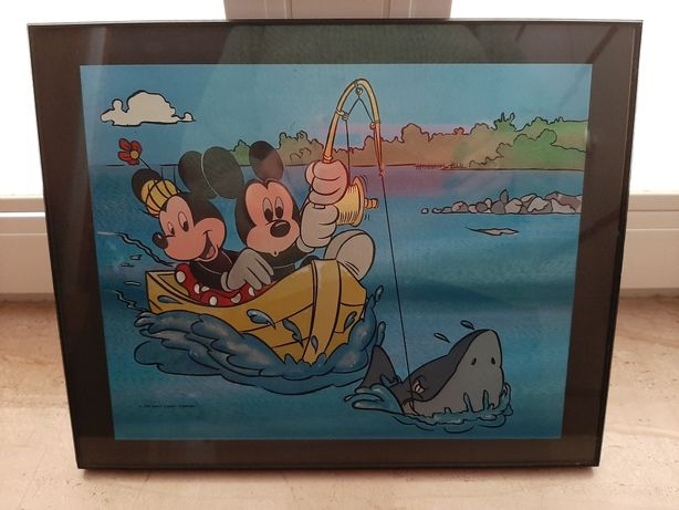 Obrazek mieniący się  WALT Disney Myszka Miki i Mini w łodzi