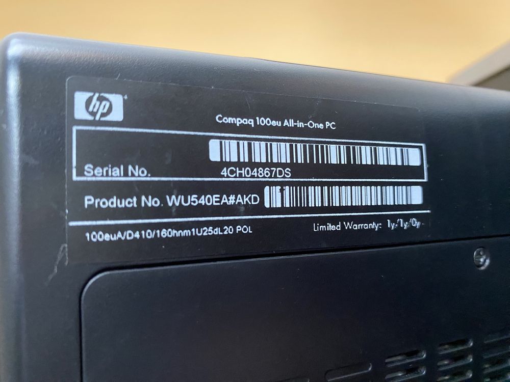 Komputer HP Compaq 100eu All-in-One PC