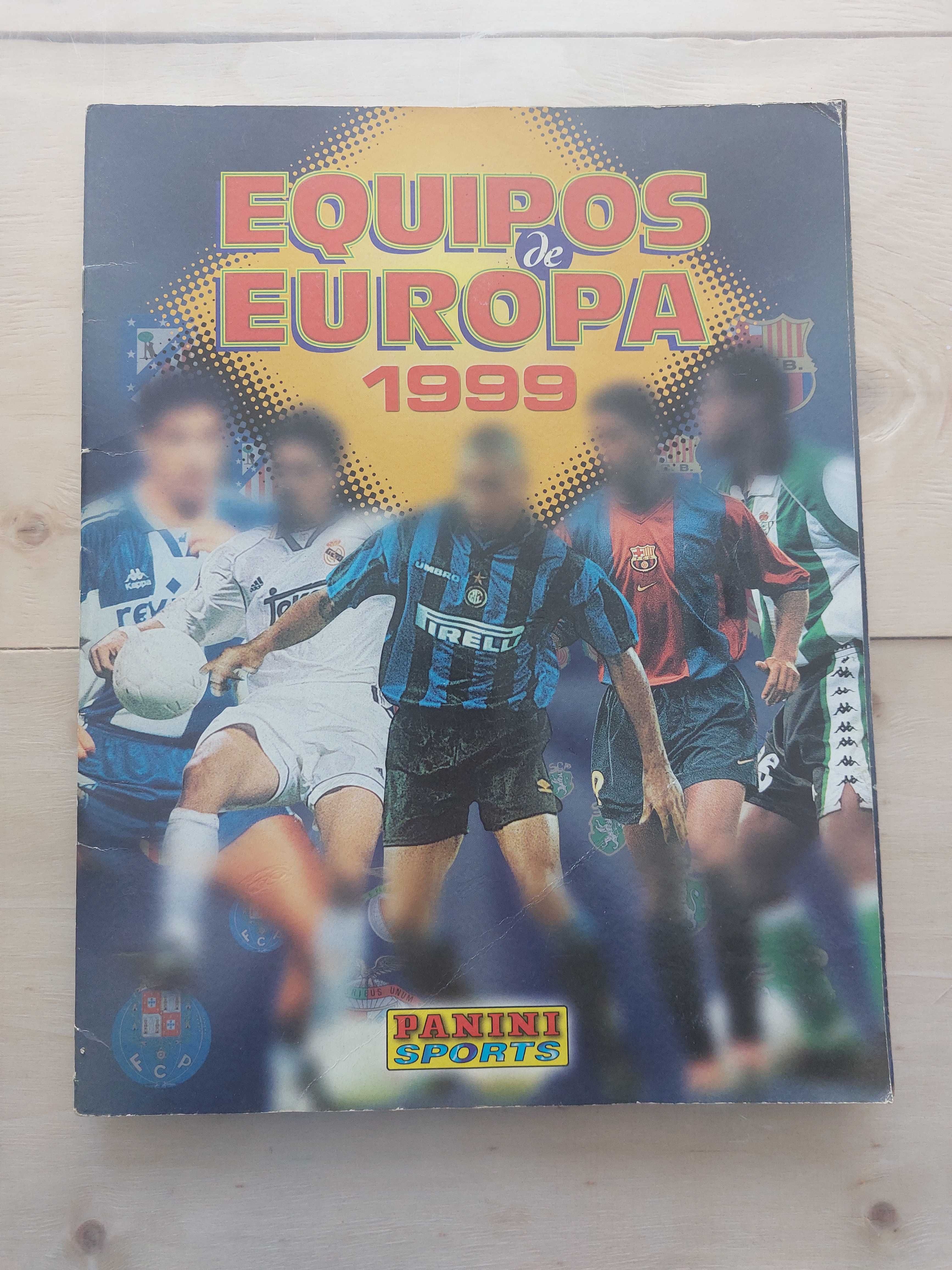 Caderneta antiga equipos de europa 1999