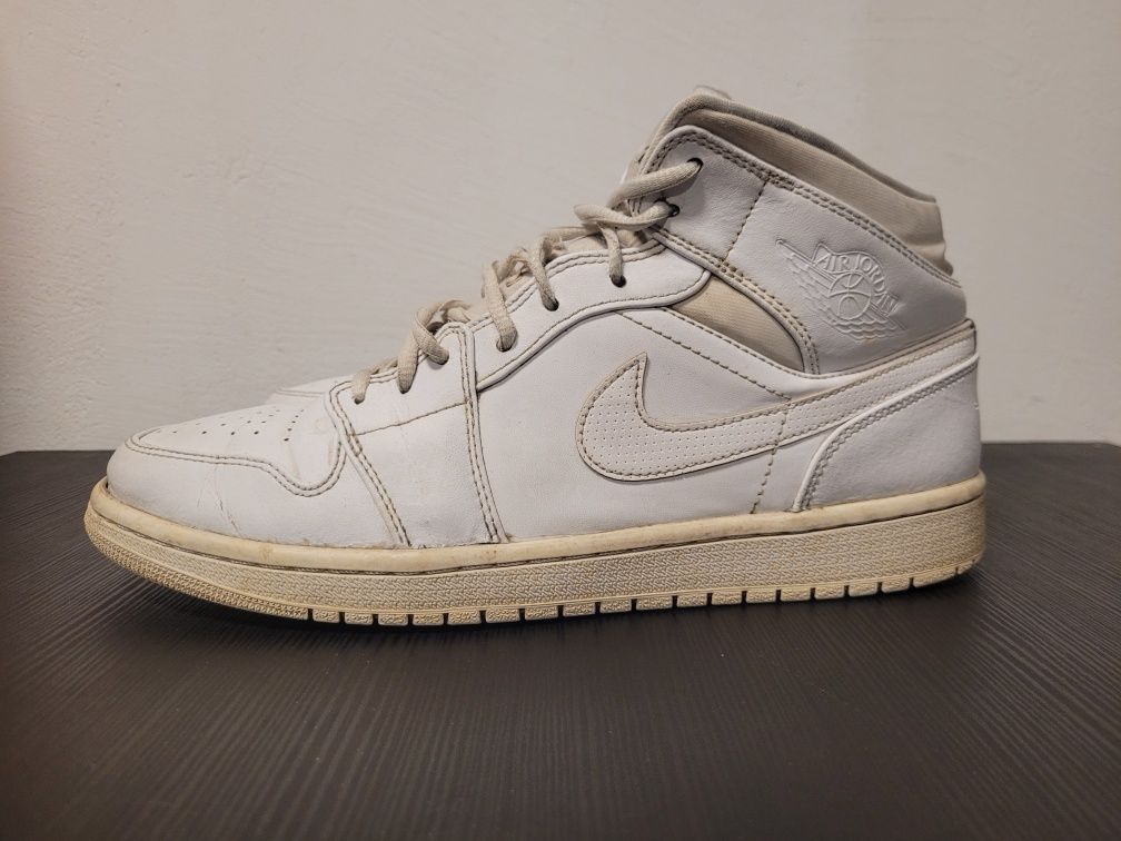 Jordan 1 Mid White oryginalne meskie obuwie Nike