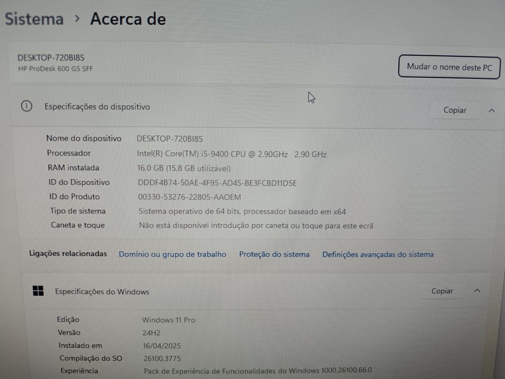 Torre HP Prodesk 600