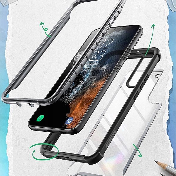 Czarne Plecki do Samsung Galaxy S22+ Plus Solidna Ochrona Twojego Tele