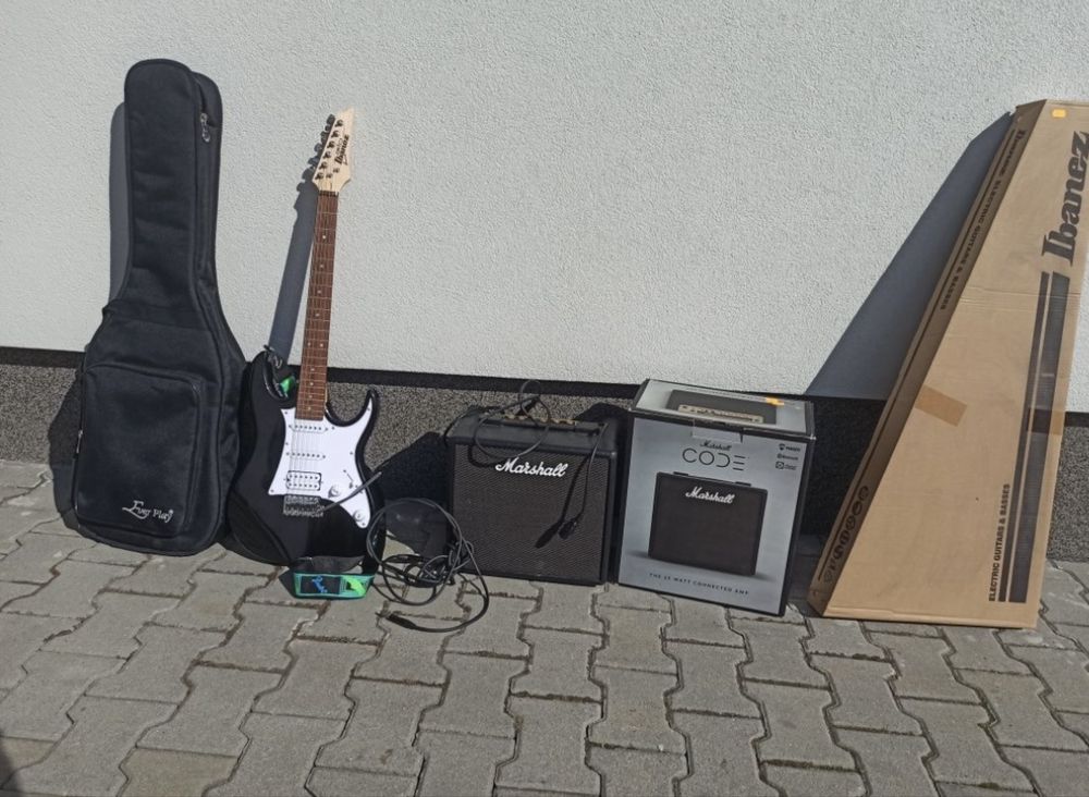 Zestaw gitara elektryczna i wzmacniacz