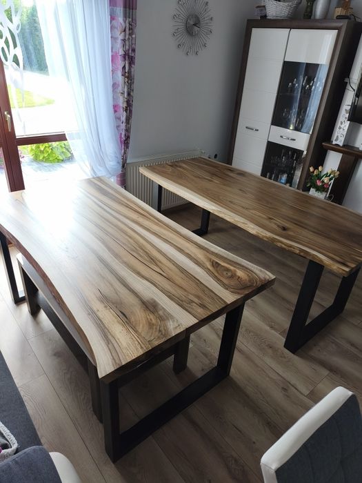 Stół  do salonu,drewniany orzech włoski loft