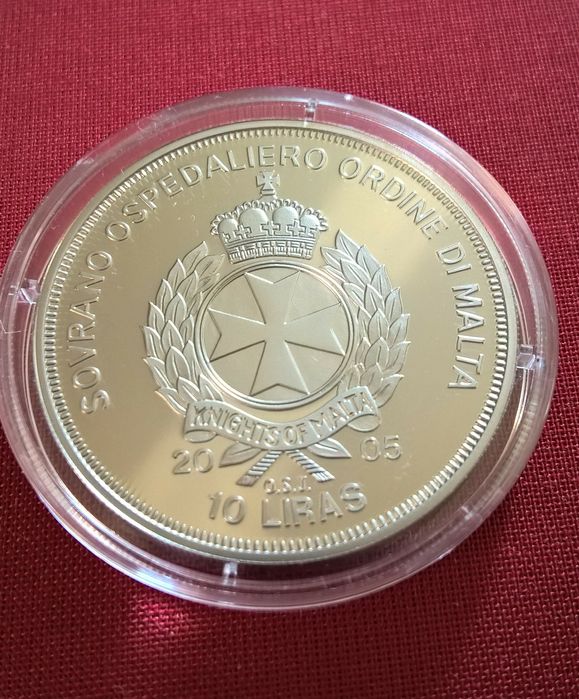 Jan Paweł II 2005 r moneta pamiątkowa Zakon Maltański