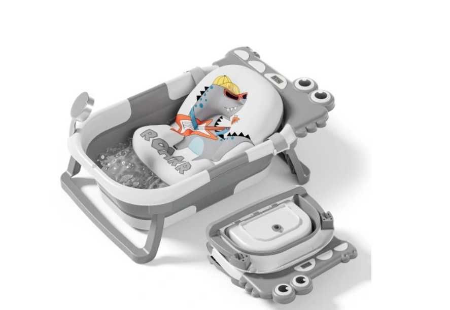 SUPERBE BEBE Składana Wanienka Z Termometrem I Poduszką