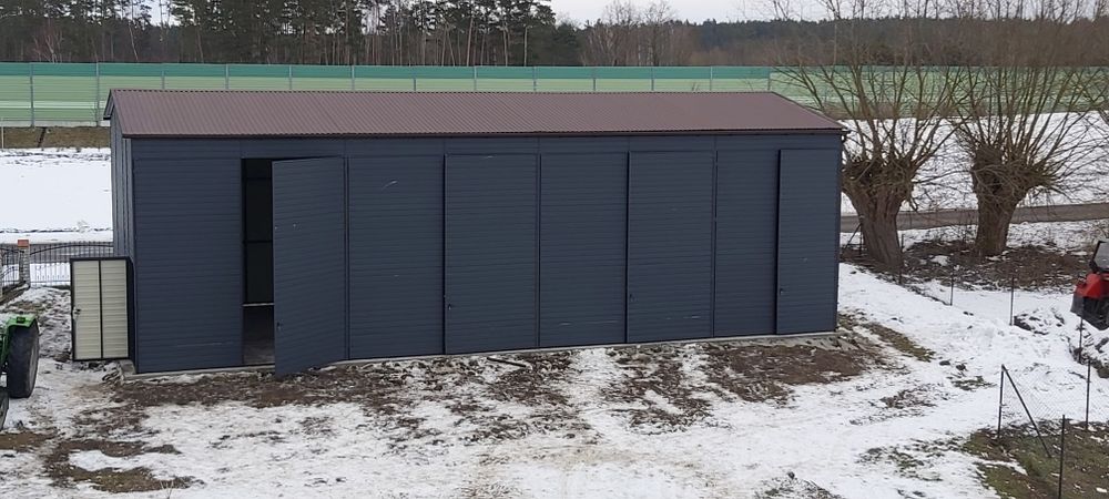 Hala blaszana  15x7 x4 Antracyt | Profil zamknięty