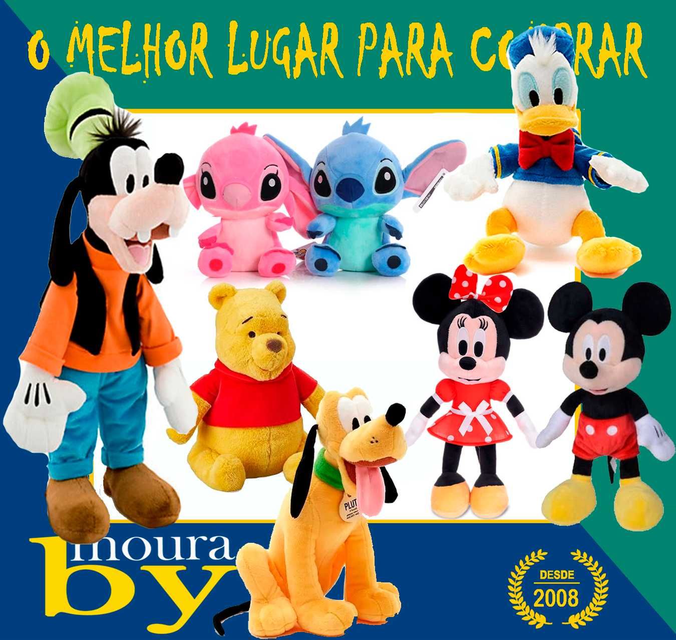 Peluche Família Disney Pateta Pluto Mickey Mouse Anime lilo & stitch