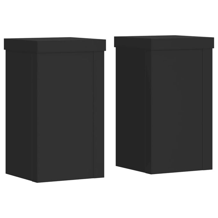 Vidaxl Podstawki Pod Doniczki, 2 Szt., Czarne, 10X10X18 Cm