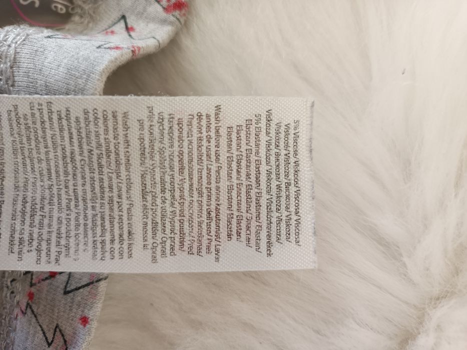 Świąteczne leginsy w choinki bawełna wiskoza 128  134