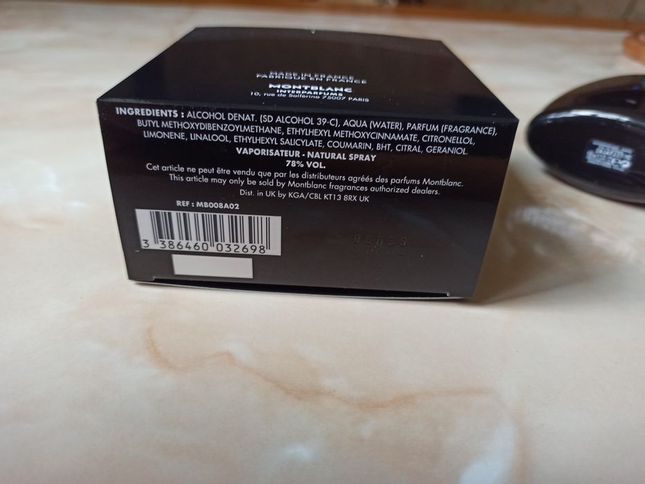 Montblanc продам пусту пляшечку montblanc 100мл и упаковку 50мл