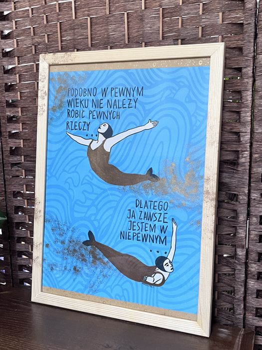 Plakat Marta Frej Niepewny wiek Polska Artystka 30x40 cm A3