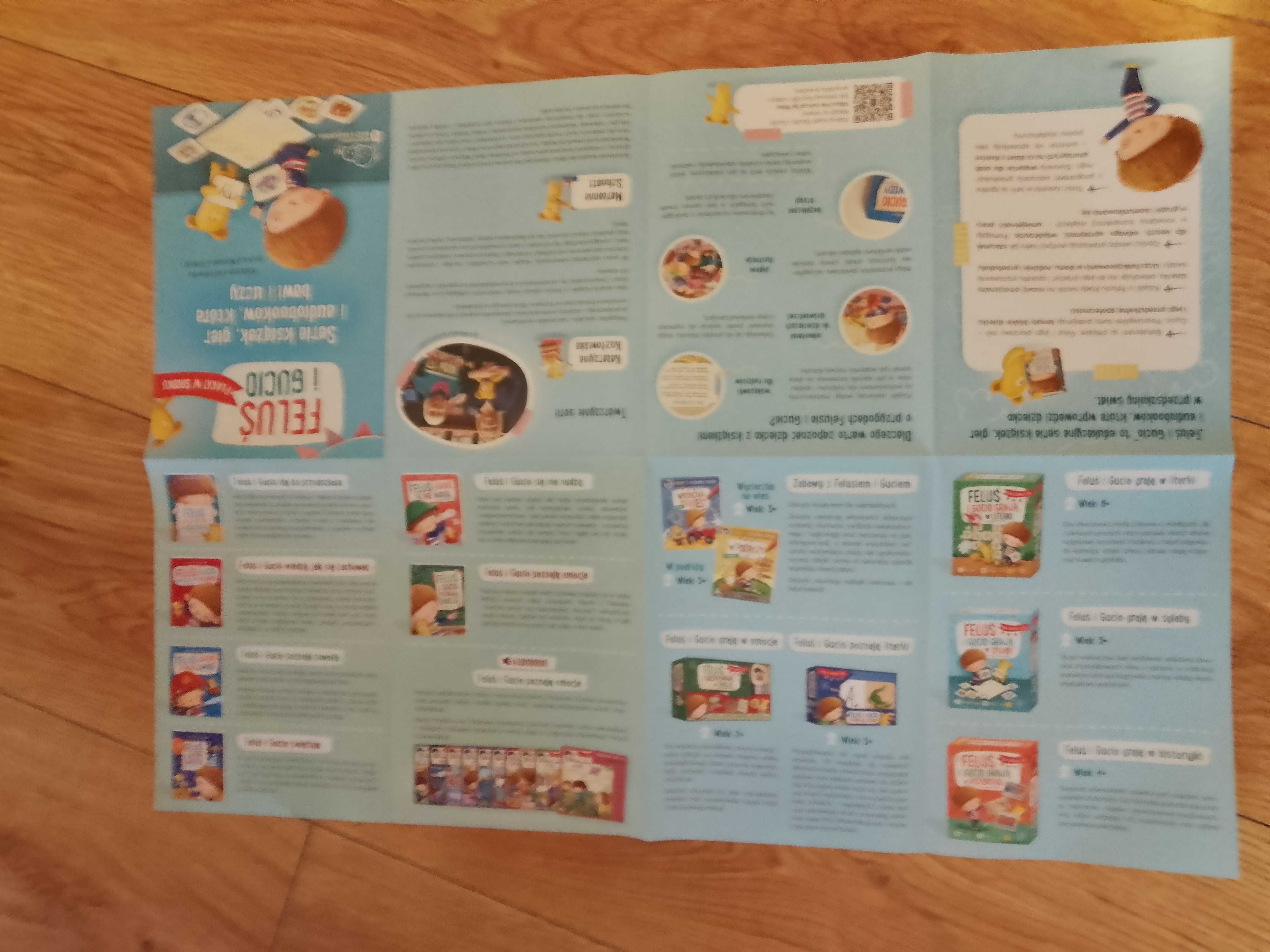 plakat dla dzieci alfabet felus i gucio, katalog pucio i naklejki lego