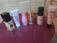 Podkłady revolution, stars, catrice invisible, vibo skin perfector