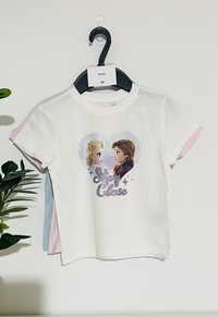 H&M koszulki Frozen trzypak 98/104